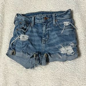 America Eagle ripped jean shorts